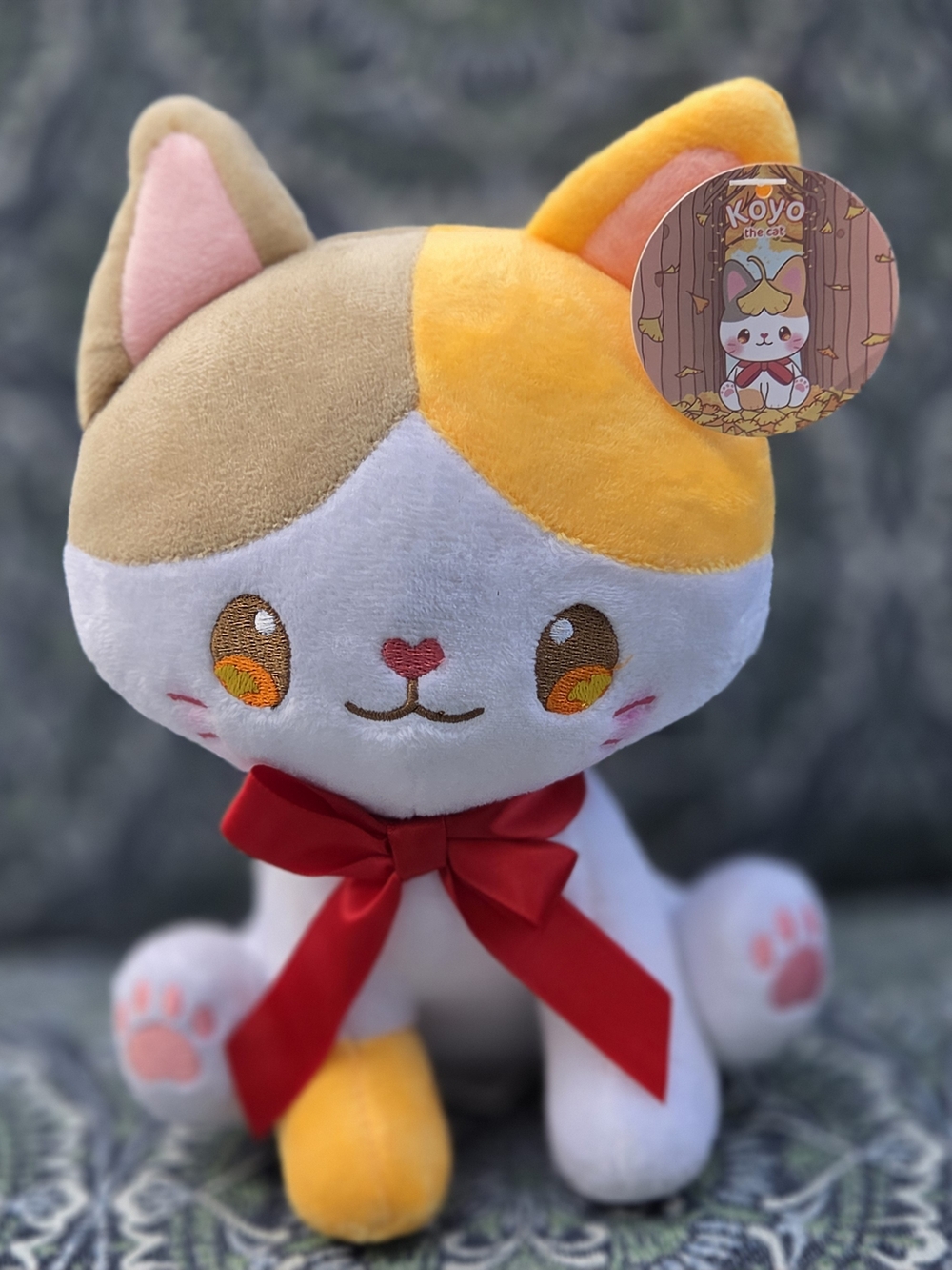 Rare Pon Plush Koyo The Cat Yellow Tan White Kawaii Kitty Tokyo Shojo 9"